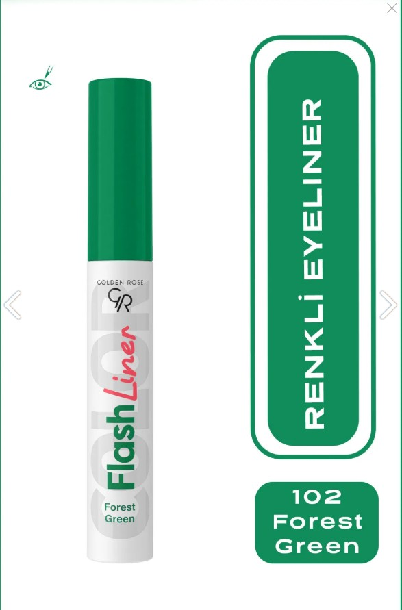 Golden Rose Flash Liner Colered Eyeliner No:102 Forest Green - Renkli Eyeliner