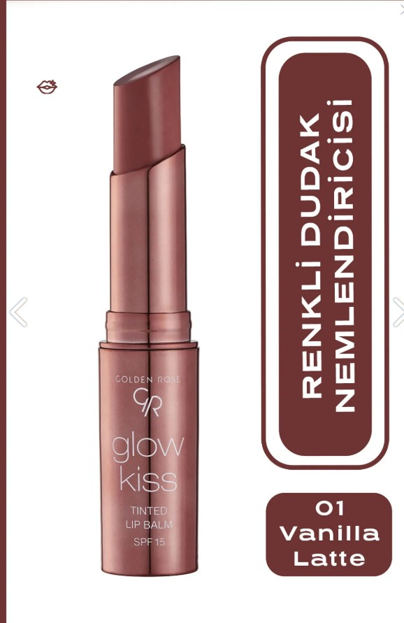 Golden Rose Glow Kiss Tinted Lip Balm No:01 Vanilla Latte - Renkli Dudak Nemlendirici