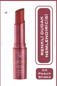 Golden Rose Glow Kiss Tinted Lip Balm No: 04 Peach Shake - Renkli Dudak Nemlendirici