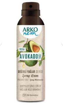 Arko Nem Krem Sprey 150 Ml Değerli Yağlar Avokado