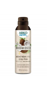 Arko Nem Krem Sprey 150 Ml Değerli Yağlar Hindistan Cevizi