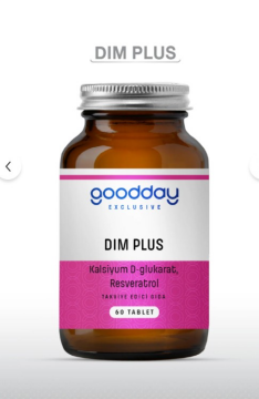 Goodday DIM PLUS Kalsiyum D Glukarat Takviye Edici Gıda 60 Tablet