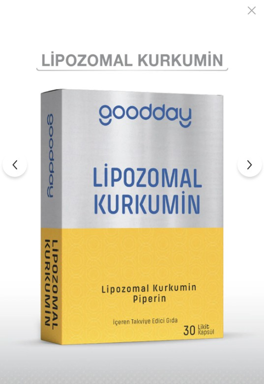 Goodday Lipozomal Kurkumin Takviye Edici Gıda 30 Kapsül