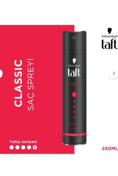 Taft Saç Spreyi 250 Ml Power Caffeine Yeni