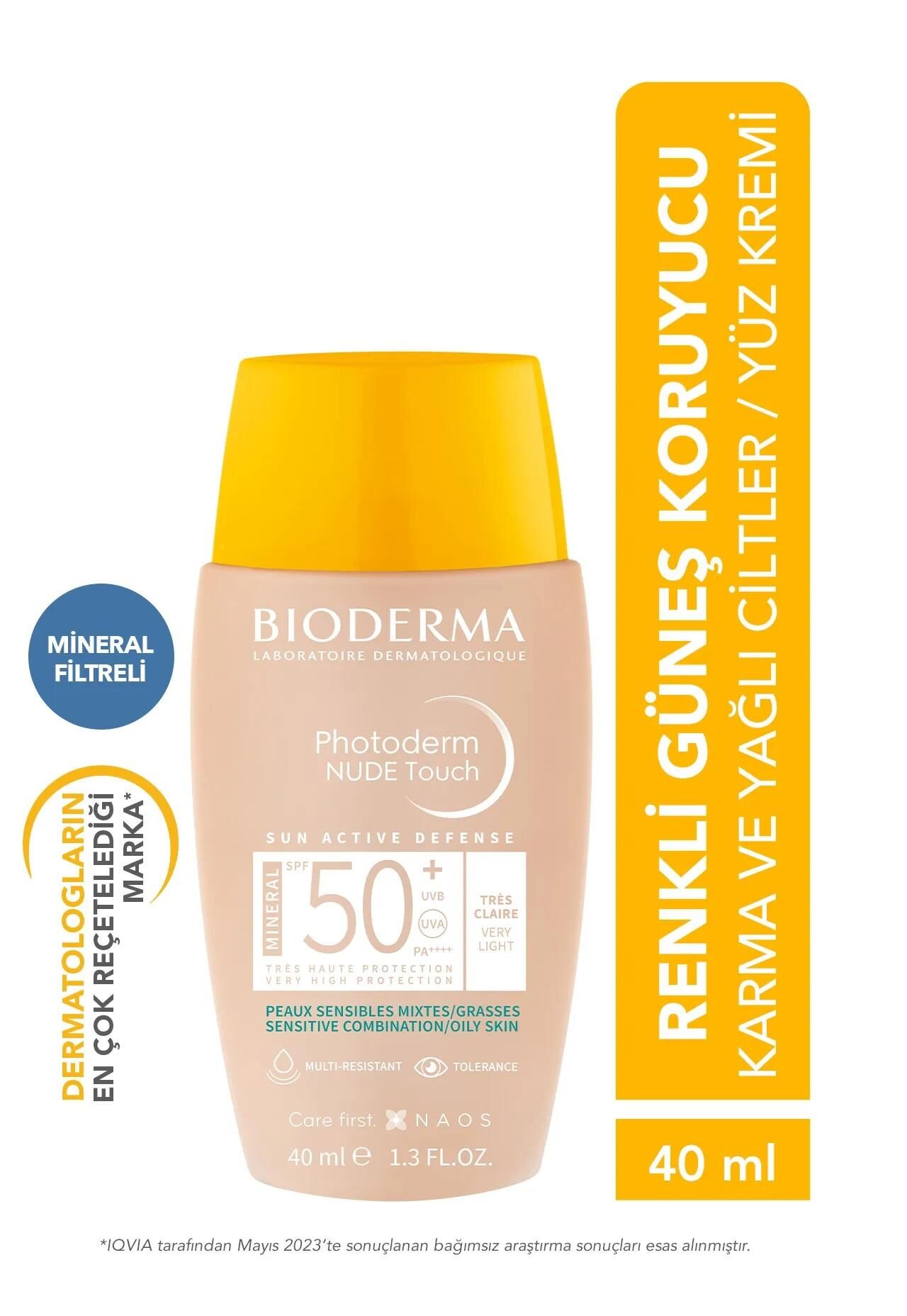 Bioderma Photoderm Nude Touch Spf50+ Very Light 40 Ml