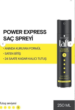 Taft Saç Spreyi 250 Ml Power Express Yeni