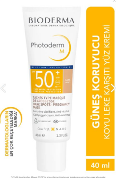 Bioderma Photoderm M Light SPF50+ Koyu Leke ve Mavi Işığa Karşı Yüksek Korumalı Renkli Yüz Güneş Kremi 40 ml
