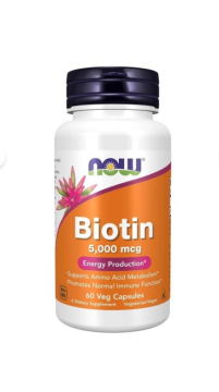 Now Biotin 5000 mcg 60 Kapsül
