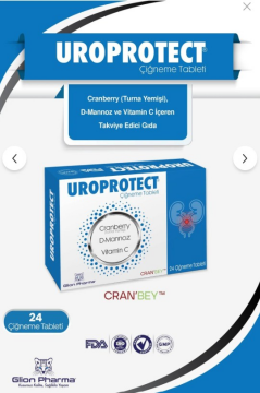 Glion Pharma Uroprotect 24 Çiğneme Tableti