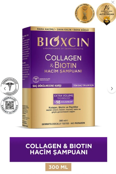 Bioxcin Collagen Biotin Saç Dökülmesine Karşı Şampuan 300 ml