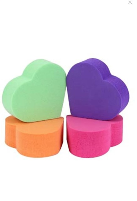 Elly Makyaj Süngeri Kalpli 4Lü 011