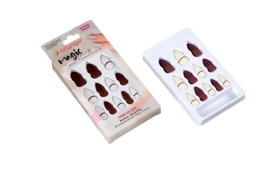 Orange Takma Tırnak Tak ve Çık - Kod: 030