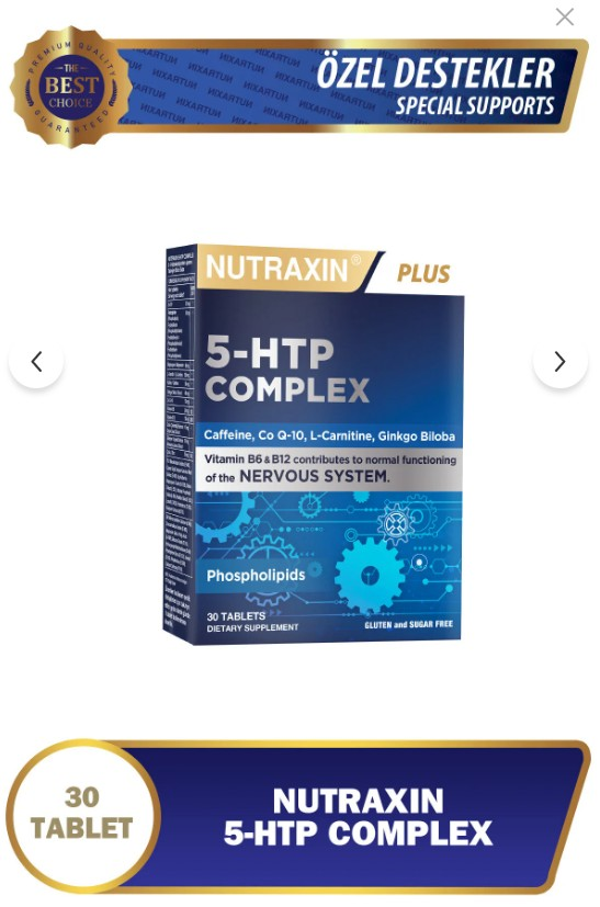 Nutraxin 5-HTP Complex Takviye Edici Gıda 30 Tablet