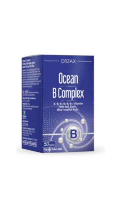 Orzax Ocean B Complex Takviye Edici Gıda 50 Kapsül
