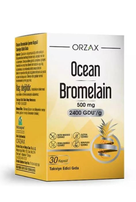 Orzax Ocean Bromelain 30 Kapsül