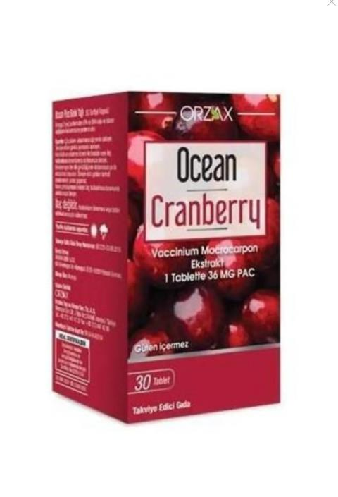 Ocean Orzax Cranberry Turna Yemişi Ekstresi 30 Tablet Takviye Edici Gıda