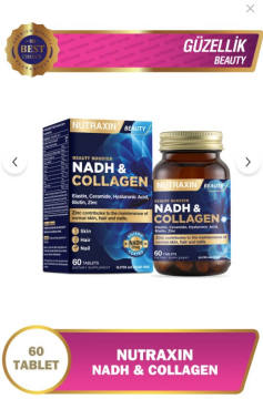 Nutraxin Nadh Collagen Collagen Takviye Edici Gıda 60 Tablet