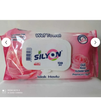 Silyon Islak Mendil Gül 120Li