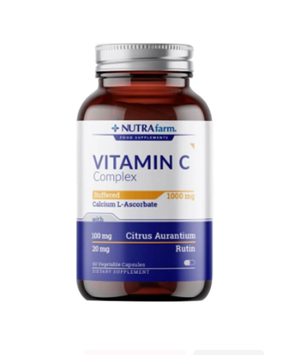 Dermoskin Nutrafarm Buffered 1000 mg Vitamin C Complex 60 Kapsül
