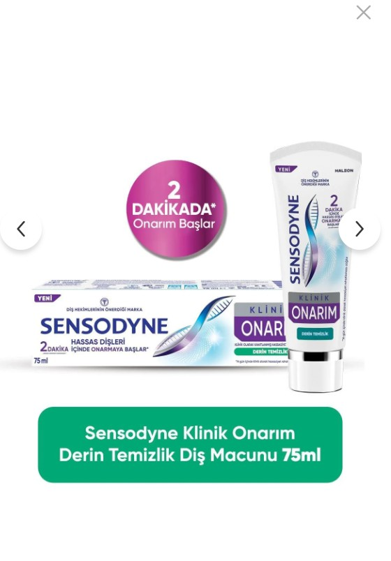 Sensodyne Diş Macunu Klinik Onarım Derin Temizlik 75 ml