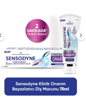 Sensodyne Diş Macunu Klinik Onarım Aktif Beyazlık 75 ml