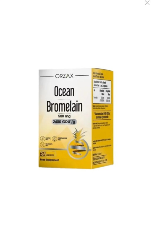 Orzax Ocean Bromelain 60 Kapsül