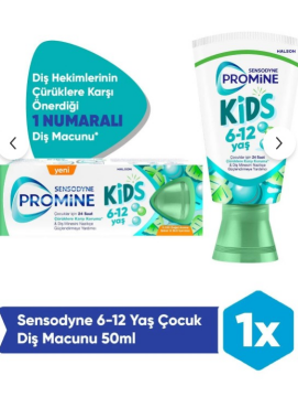 Sensodyne Promine 6-12 Yaş Çocuklar İçin Diş Macunu 50 ML