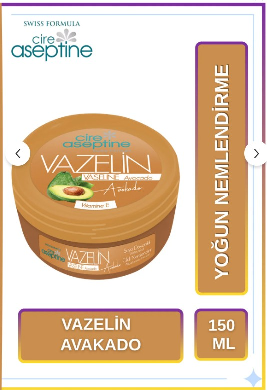 Cire Aseptine Vazelin Avakado 150Ml