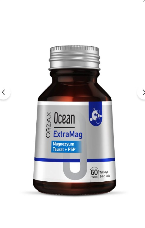 Orzax Ocean ExtraMag Magnezyum Taurat+P5P Takviye Edici Gıda 60 Tablet