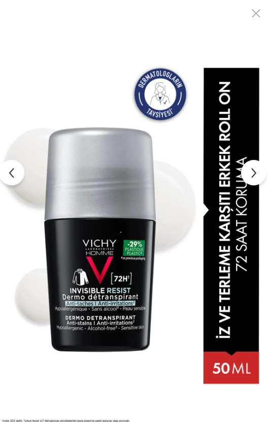 Vichy Terleme Karşıtı Roll-on Deodorant 50 ml - Erkek