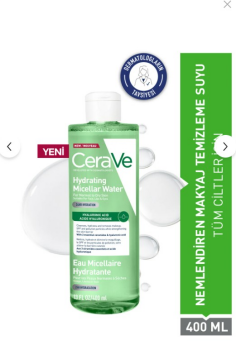 Cerave Hyalüronik Asit İçerikli Nemlendirici Makyaj Temizleme Suyu 400 ml