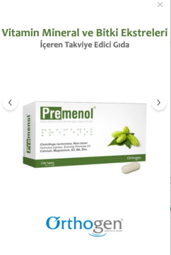 Orthogen Premenol Menepoz Semptomlarını Hafifletici 60 Tablet