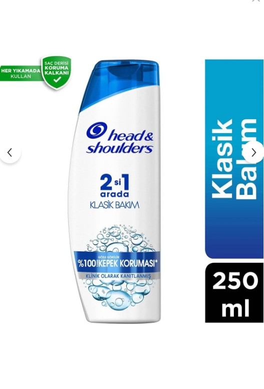 Head And Shoulders Head & Shoulders Şampuan 2-1 Klasik Bakım 72 Saat 250ML