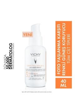 Vichy Capital Soleil Uv Age Daily Foto Yaşlanma Karşıtı Renkli Spf50+ Güneş Koruyucu Krem