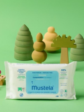 Mustela Kompost Edilebilir Su İçeren Islak Mendil (Parfümsüz)