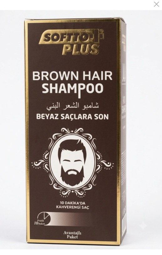 Softto Plus Shampoo Brown Hair Koyulaştırıcı(Kahverengi) 350 Ml