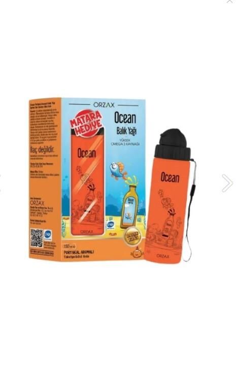 Ocean Balık Yağı Portakal Aromalı Matara Hediyeli 150 Ml