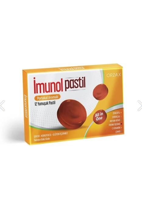 Orzax İmunol Pastil Portakal Aromalı 12 Yumuşak Kapsül