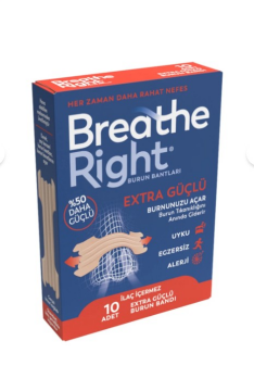 Breathe Right Burun Bandı Extra Güçlü Standart Boy 10’lu