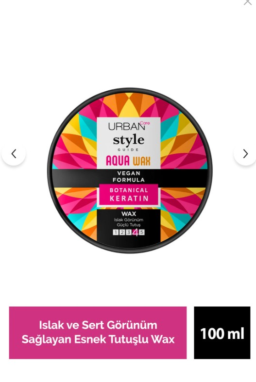 Urban Care Style Guide Islak Görünüm Sağlayan Wax - Güçlü Tutuş - Vegan - 100 ml