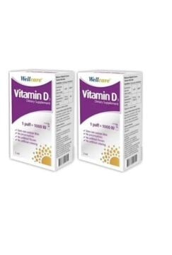 Wellcare Vitamin D3 1000 Iu 5 Ml Sprey 2'li Paket