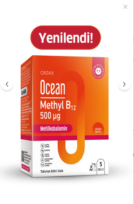 Ocean Methyl B12 Dilaltı Sprey - Vitamin B12 5 ml