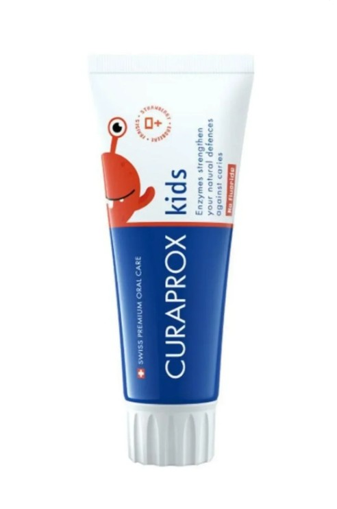 Curaprox Enzycal Kids Flörürsüz İlk Diş Macunu 60 ml Çilekli