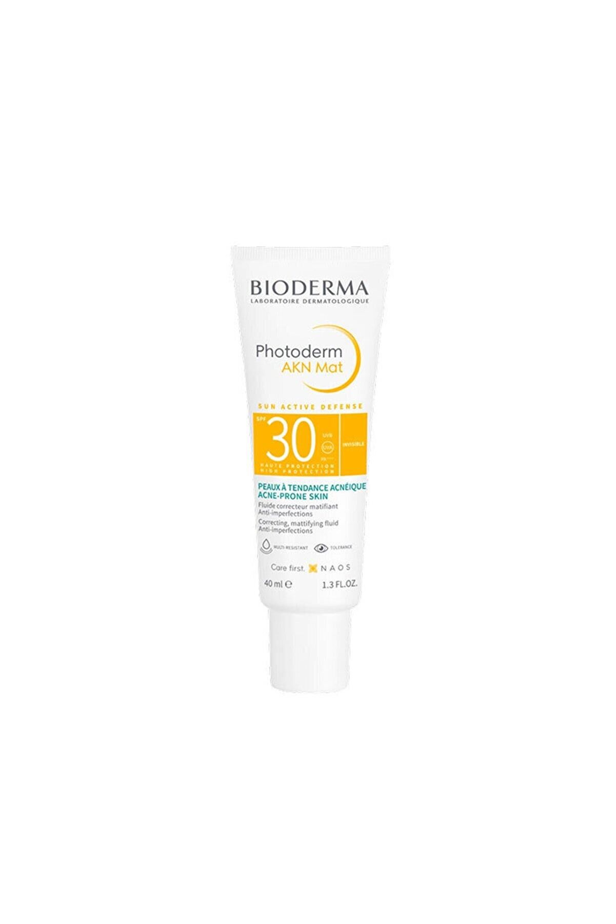 Bioderma Photoderm Akn Mat Karma Ve Yağlı Ciltler Için Matlaştırıcı Etkili Spf30 Güneş Koruyucu 40ml