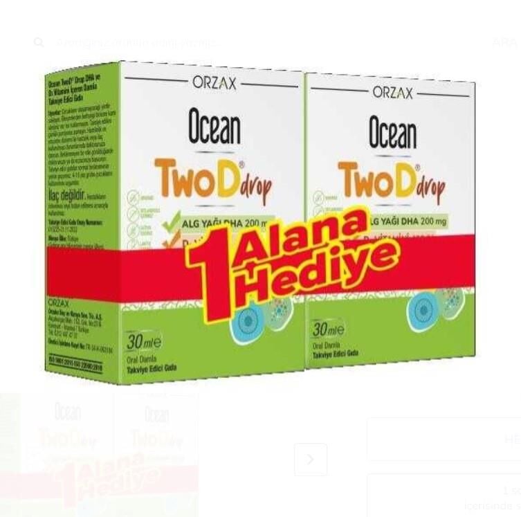 Ocean Twod Damla 30 ml 1 Alana 1 Hediye