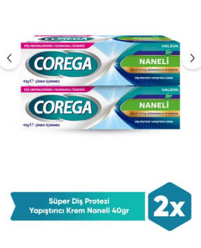 Corega Süper 3 Yönlü Tutuş Diş Protez Yapıştırıcı Krem Naneli 40 Gr - 2 Adet