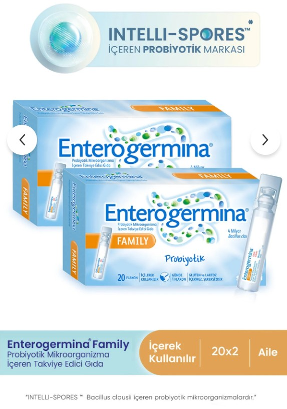 Enterogermina Aile 20 Flakon Probiyotik 2'li Avantaj Paketi