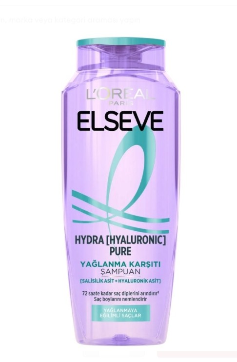 Loreal Paris Elseve Hydra Hyaluronic Pure Salisilik Asit İçeren Yağlanma Karşıtı Arındırıcı Şampuan 300 ml