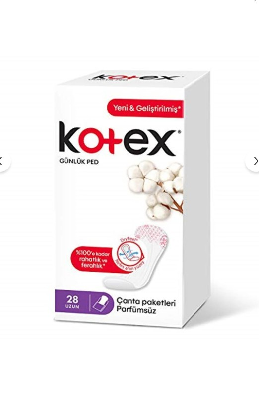 Kotex Günlük Ped Uzun 28’li Çanta Paketleri Parfümsüz