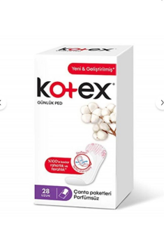 Kotex Günlük Ped Uzun 28’li Çanta Paketleri Parfümsüz